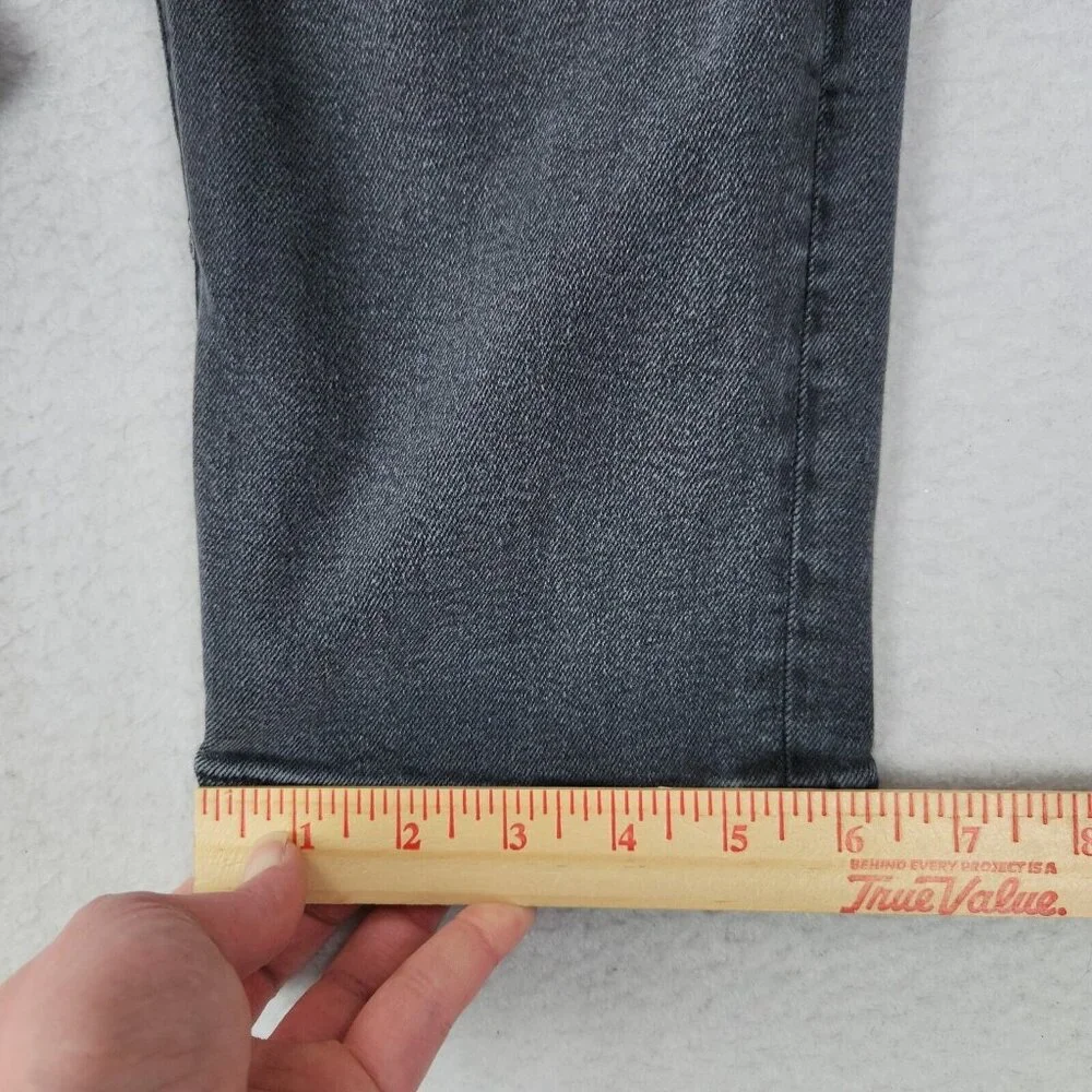 American Eagle Jeans Womens 6 Washed Black Mom Jean Stretch High Rise Denim - Picture 6 of 12